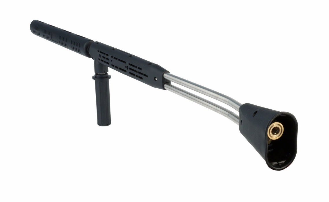 Erie Tools 40in. Stainless Steel Seamless Tube Vented 5000 PSI Dual Lance Wand Molded Grip for Power Pressure Washer