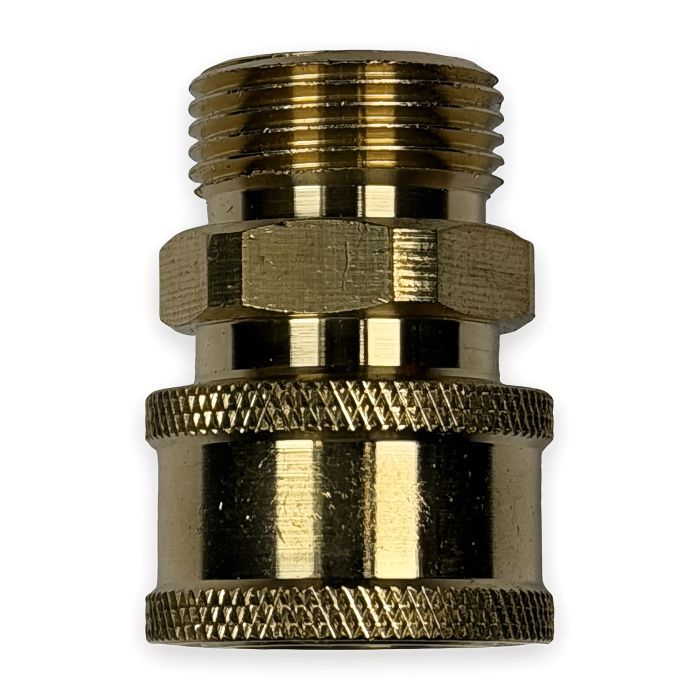 M22 Twist Coupler - 1/4" FPT x M22 Female, Brass (4000 PSI)