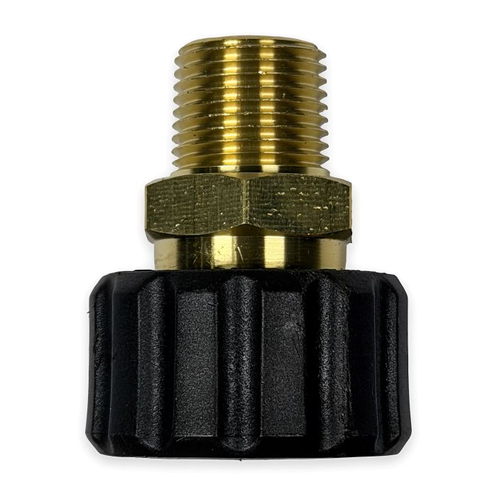 M22 Twist Coupler - 3/8" MPT x M22 Female, Brass (4000 PSI)