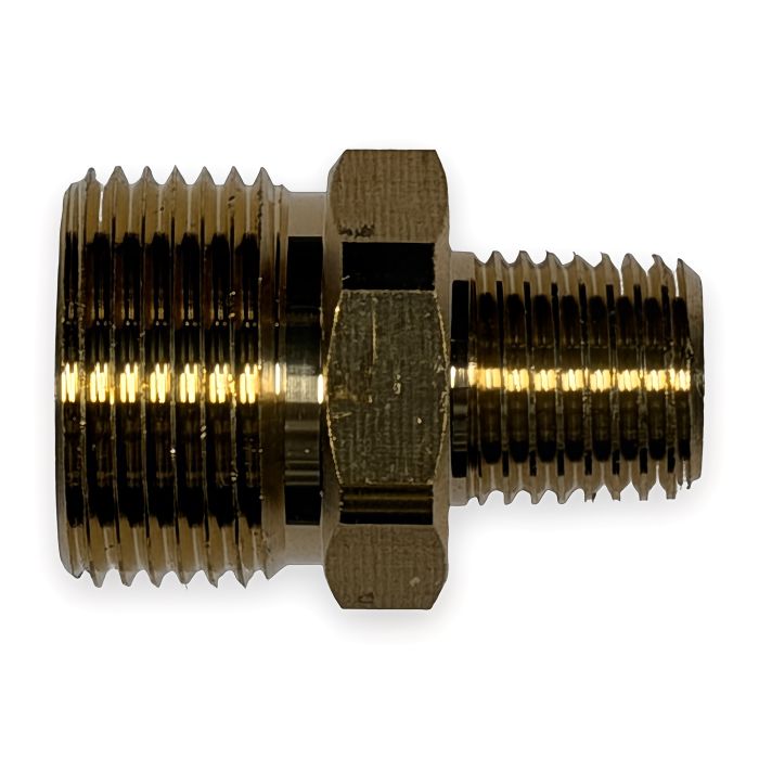 M22 Male Plug - 1/4" MPT, Brass (4000 PSI)