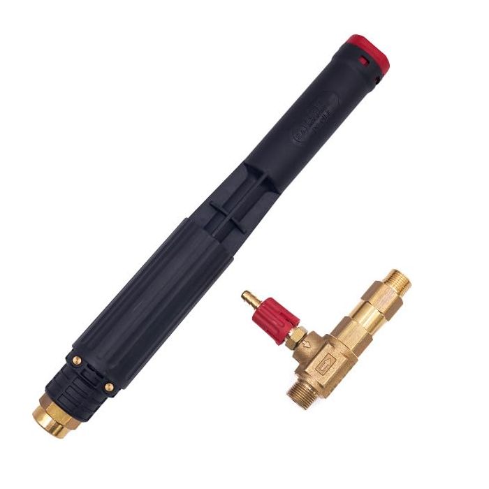 PA Foamer Nozzle & Injector Set, 4 GPM, 2900 PSI, Long Handle, Red