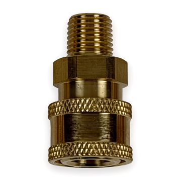 Quick Coupler Socket - 1/4" MPT, Brass (5000 PSI)