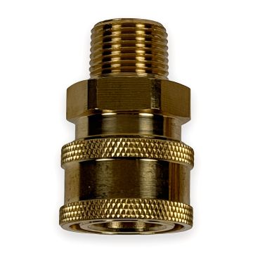 Quick Coupler Socket - 3/8" MPT, Brass (5000 PSI)