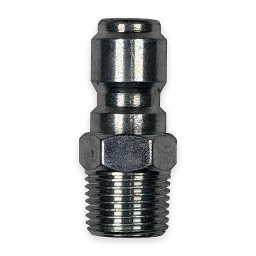 Quick Coupler Plug - 3/8" MPT, Hardened Steel (5000 PSI)