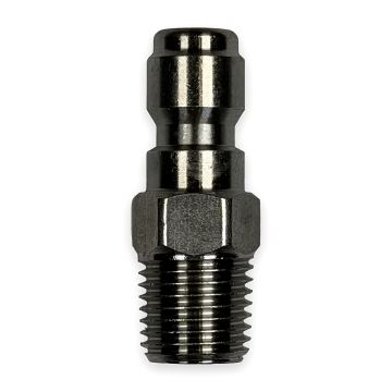 Quick Coupler Plug - 1/4" MPT, Stainless Steel (5000 PSI)