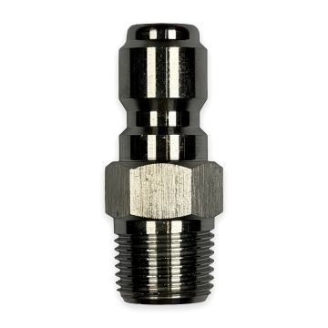 Quick Coupler Plug - 3/8" MPT, Stainless Steel (5000 PSI)