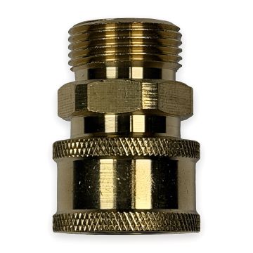 M22 Twist Coupler - 1/4" FPT x M22 Female, Brass (4000 PSI)