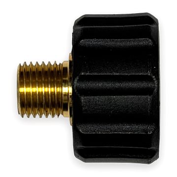 M22 Twist Coupler - 1/4" MPT x M22 Female, Brass (4000 PSI)