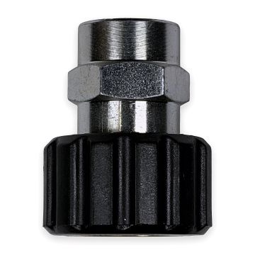 M22 Twist Coupler - 3/8" FPT x M22 Female, Zinc (4000 PSI)