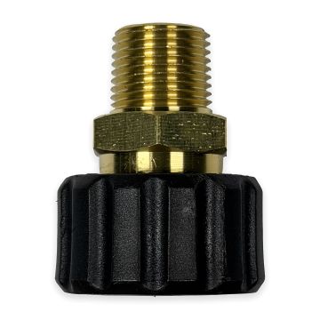 M22 Twist Coupler - 3/8" MPT x M22 Female, Brass (4000 PSI)