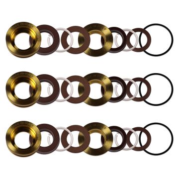 8.758-085.0 Replacement - Complete U-Seal Packing Kit with Brass (18mm, 3-Pack)