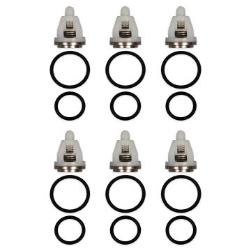 Comet 5025.0014.00 replacement valve kit – 6 valve assemblies with 12 O-rings