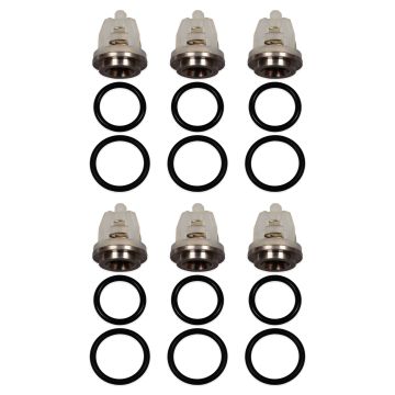 8.753-824.0 replacement complete valve kit (ZX.2077): the full kit as six sets, each a valve with its valve O-ring and cap O-ring